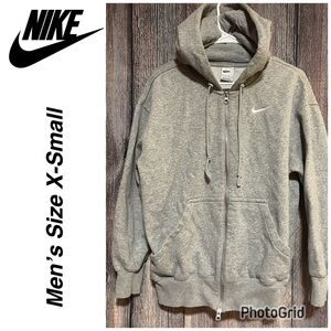 LIKE NEW Men’s Nike Heather Grey Full-Zip Hoodie size X-Small